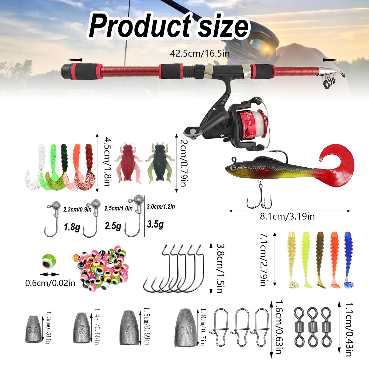 Portable Telescopic Fishing Ro – Spincast Reel recenzja i cena