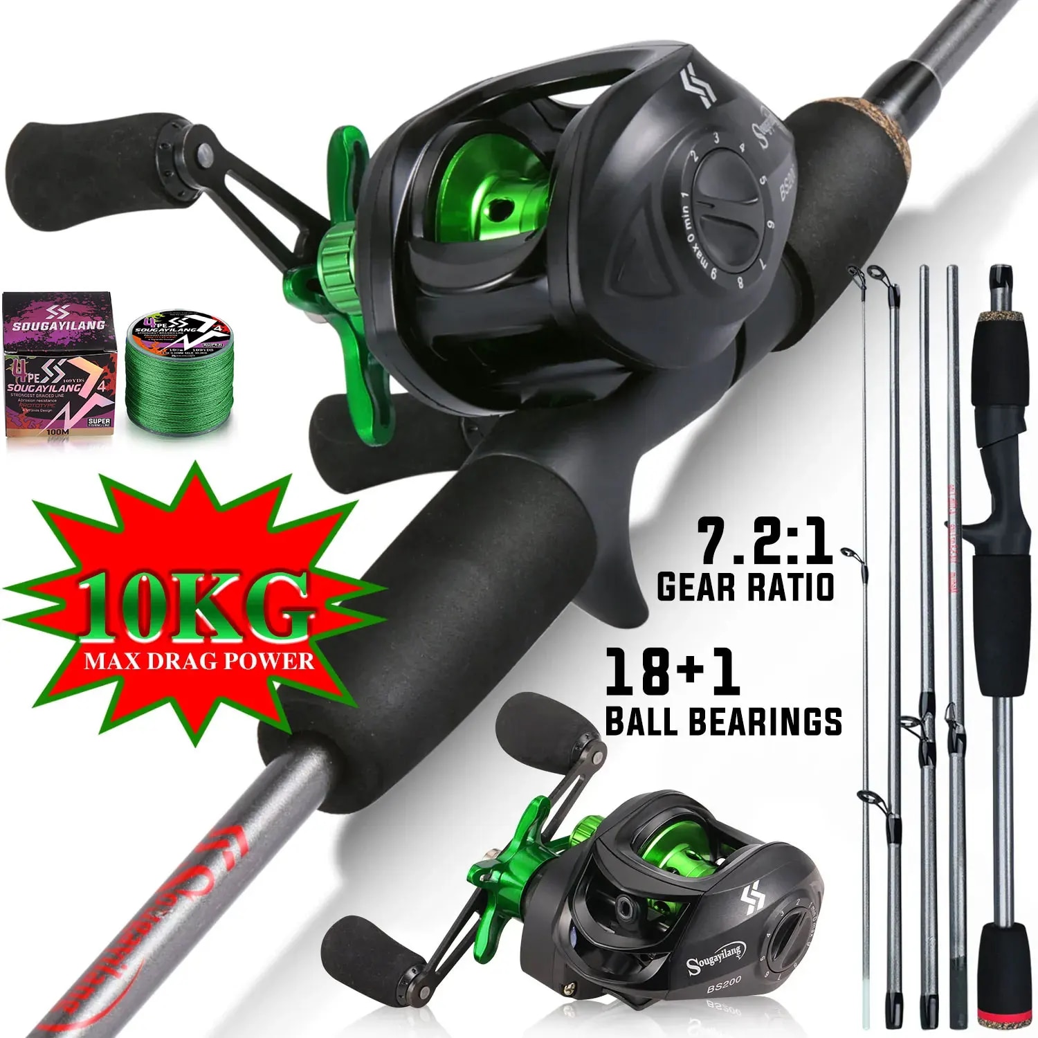 Sougayilang Fishing Rod Combo  – Spincast Reel recenzja i cena